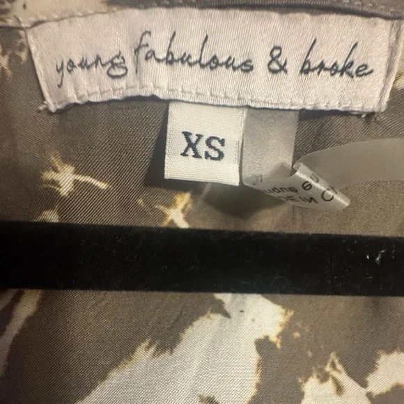 YOUNG FABULOUS & BROKE Meadow Moss Infinity Wrap Kimono Blouse XS - Picture 5 of 7